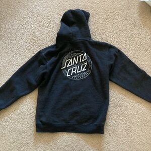 Santa Cruz Skateboards Mens Black Hoodie size Small